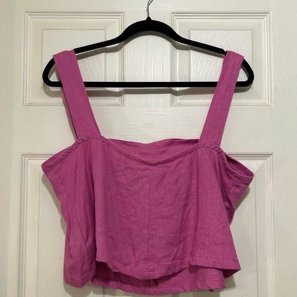 Back Beat Co. Linen Knot Cami in Cyber - Picture 4 of 7